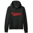 thumbnail image 1 of Daxton Adult Unisex Pullover USA Cities State Script Hoodie Fleece Sweatshirt, Philadelphia Black Red, XS, 1 of 2