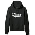 thumbnail image 1 of Daxton Adult Unisex Pullover USA Cities State Script Hoodie Fleece Sweatshirt, Texas Black White, 3XL, 1 of 2