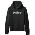 thumbnail image 1 of Daxton Adult Unisex Pullover USA Cities States Comfort Hoodie Fleece Sweatshirt, Boston Black White, Small, 1 of 1