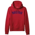 thumbnail image 1 of Daxton Adult Unisex Pullover USA Cities States Comfort Hoodie Fleece Sweatshirt, Boston Red Navy, XS, 1 of 1