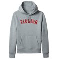 thumbnail image 1 of Daxton Adult Unisex Pullover USA Cities States Comfort Hoodie Fleece Sweatshirt, Florida Hgray Red, 1XL, 1 of 1