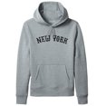 thumbnail image 1 of Daxton Adult Unisex Pullover USA Cities States Comfort Hoodie Fleece Sweatshirt, New York Hgray Black, 1XL, 1 of 1