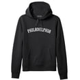 thumbnail image 1 of Daxton Adult Unisex Pullover USA Cities States Comfort Hoodie Fleece Sweatshirt, Philadelphia Black White, Small, 1 of 1