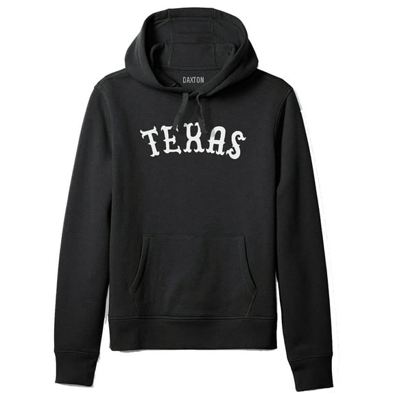 Daxton Adult Unisex Pullover USA Cities States Comfort Hoodie Fleece Sweatshirt, Texas Black White, 1XL