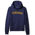 thumbnail image 1 of Daxton Adult Unisex Pullover USA Cities States Comfort Hoodie Fleece Sweatshirt, Virginia Navy Gold, Small, 1 of 1