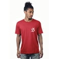 thumbnail image 1 of Daxton Adult Unisex Red Tshirt Custom White Old English Numbers and Letters, Letter S, 3X-Large, 1 of 2