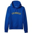 thumbnail image 1 of Daxton Adult Unisex Soft Pullover USA Cities States Comfort Hoodie Fleece Sweatshirt, Los Angeles Royal Gold, 2XL, 1 of 2