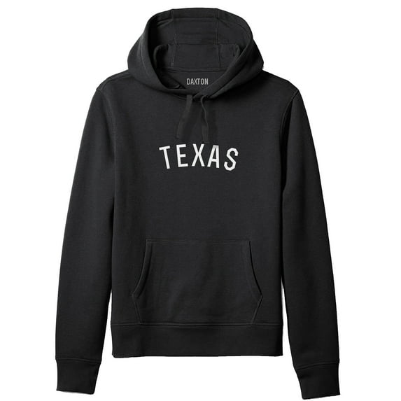 Daxton Adult Unisex Soft Pullover USA Cities States Comfort Hoodie Fleece Sweatshirt, Texas Black White, 3XL