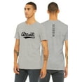 thumbnail image 1 of Daxton Adult Unisex Tshirt Atlanta Script with Georgia Vertical on the Back, Burgundy White, M, 1 of 3