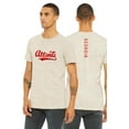 thumbnail image 1 of Daxton Adult Unisex Tshirt Atlanta Script with Georgia Vertical on the Back, Olive Black, L, 1 of 3