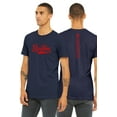 thumbnail image 1 of Daxton Adult Unisex Tshirt Boston Script with Massachusett Vertical on the Back, Navy Red, 2XL, 1 of 3