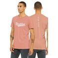 thumbnail image 1 of Daxton Adult Unisex Tshirt Brooklyn Script with New York Vertical on the Back, Dusty Rose White, 2XL, 1 of 3
