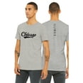 thumbnail image 1 of Daxton Adult Unisex Tshirt Chicago Script with Illinois Vertical on the Back, Hgray Black, 2XL, 1 of 3