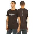 thumbnail image 1 of Daxton Adult Unisex Tshirt Colorado Script with Vertical on the Back, Brown White, L, 1 of 3