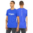 thumbnail image 1 of Daxton Adult Unisex Tshirt Los Angeles Script with California Vertical on the Back, Royal White, L, 1 of 1