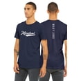 thumbnail image 1 of Daxton Adult Unisex Tshirt Maryland Script with Vertical on the Back, Navy White, M, 1 of 3
