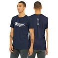 thumbnail image 1 of Daxton Adult Unisex Tshirt Miami Script with Florida Vertical on the Back, Navy White, XL, 1 of 3