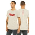 thumbnail image 1 of Daxton Adult Unisex Tshirt Miami Script with Florida Vertical on the Back, Oat Red, S, 1 of 3