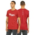 thumbnail image 1 of Daxton Adult Unisex Tshirt Miami Script with Florida Vertical on the Back, Red White, XL, 1 of 3