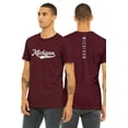 thumbnail image 1 of Daxton Adult Unisex Tshirt Michigan Script with Vertical on the Back, Burgundy White, 2XL, 1 of 3
