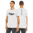 thumbnail image 1 of Daxton Adult Unisex Tshirt Michigan Script with Vertical on the Back, White Black, L, 1 of 3