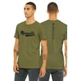 thumbnail image 1 of Daxton Adult Unisex Tshirt Minnesota Script with Vertical on the Back, Olive Black, M, 1 of 3