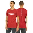 thumbnail image 1 of Daxton Adult Unisex Tshirt Minnesota Script with Vertical on the Back, Red White, 3XL, 1 of 3