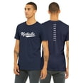 thumbnail image 1 of Daxton Adult Unisex Tshirt Nashville Script with Tennessee Vertical on the Back, Navy White, M, 1 of 3