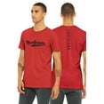 thumbnail image 1 of Daxton Adult Unisex Tshirt New Orleans Script with Louisiana Vertical on the Back, Red Black, 2XL, 1 of 3