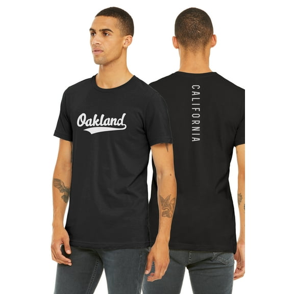 Daxton Adult Unisex Tshirt New York Script with Vertical on the Back, Black White, S