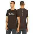 thumbnail image 1 of Daxton Adult Unisex Tshirt New York Script with Vertical on the Back, Brown White, 3XL, 1 of 3