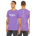 thumbnail image 1 of Daxton Adult Unisex Tshirt New York Script with Vertical on the Back, Fig Purple White, XS, 1 of 3