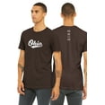 thumbnail image 1 of Daxton Adult Unisex Tshirt Ohio Script with Vertical on the Back, Brown White, 3XL, 1 of 3