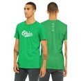 thumbnail image 1 of Daxton Adult Unisex Tshirt Ohio Script with Vertical on the Back, Kelly Green White, S, 1 of 3