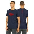 thumbnail image 1 of Daxton Adult Unisex Tshirt Ohio Script with Vertical on the Back, Navy Red, XS, 1 of 3