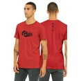 thumbnail image 1 of Daxton Adult Unisex Tshirt Ohio Script with Vertical on the Back, Red Black, 3XL, 1 of 3