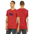 thumbnail image 1 of Daxton Adult Unisex Tshirt Ohio Script with Vertical on the Back, Red Navy, 3XL, 1 of 3