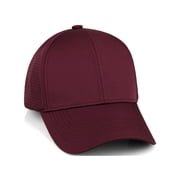 Daxton Air Cool Tech Hat Ventilated Micro Holes Structured High Profile Baseball Cap, Burgundy