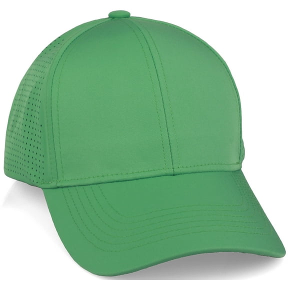 Daxton Air Cool Tech Hat Ventilated Micro Holes Structured High Profile Baseball Cap, Green