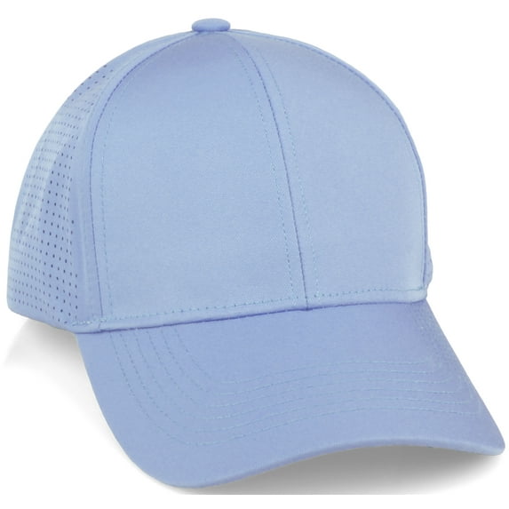 Daxton Air Cool Tech Hat Ventilated Micro Holes Structured High Profile Baseball Cap, Light Blue