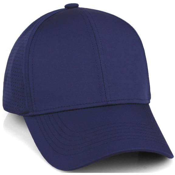 Daxton Air Cool Tech Hat Ventilated Micro Holes Structured High Profile Baseball Cap, Navy