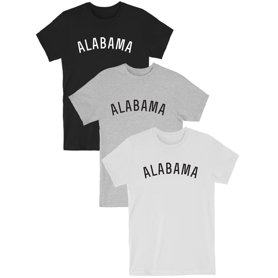 Daxton Alabama Tshirt Premium Basic Short Sleeves Crew Neck Tee