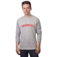 thumbnail image 1 of Daxton Arkansas Sweatshirt Athletic Fit Pullover Crewneck French Terry Fabric, Hth Gray Sweatshirt  Red Letters, S, 1 of 3