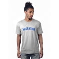 thumbnail image 1 of Daxton Basic Unisex Premium Crew Neck Short Sleeve Argentina T-Shirt, HthGrey Royal,XX-Large, 1 of 1