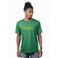 thumbnail image 1 of Daxton Basic Unisex Premium Crew Neck Short Sleeve Brazil T-Shirt, Green Gold-XXX-Large, 1 of 1