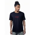 thumbnail image 1 of Daxton Basic Unisex Premium Crew Neck Short Sleeve USA T-Shirt, Navy Red-Small, 1 of 1