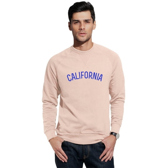 Daxton California Sweatshirt Athletic Fit Pullover Crewneck French Terry Fabric, Peach Sweatshirt Ry Letters, , 2XL