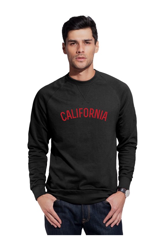 California Sweatshirt Athletic Fit Pullover Crewneck French Terry Fabric