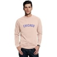 thumbnail image 1 of Daxton Chicago Sweatshirt Athletic Fit Pullover Crewneck French Terry Fabric, Peach Sweatshirt Ry Letters, , 1XL, 1 of 3