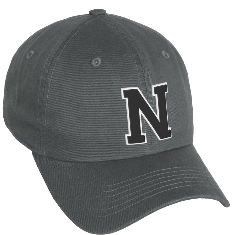 Daxton Classic 3D Varsity White Black Initial A to Z Letters  display picture 1